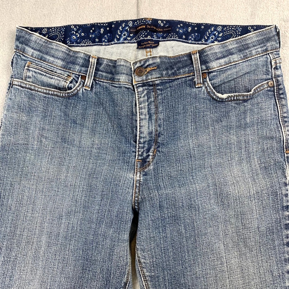 Levi's 525 Perfect Waist Straight Jeans Women's 36x33 Medium Wash Denim